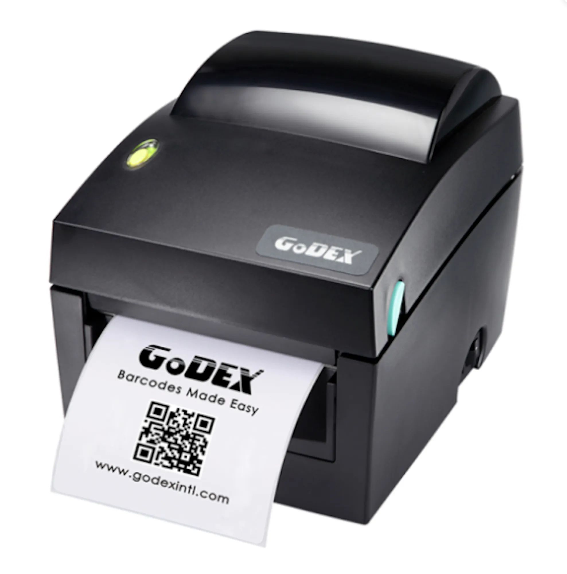 מדפסת מדבקות GoDEX DT4x עם מדבקה מודפסת