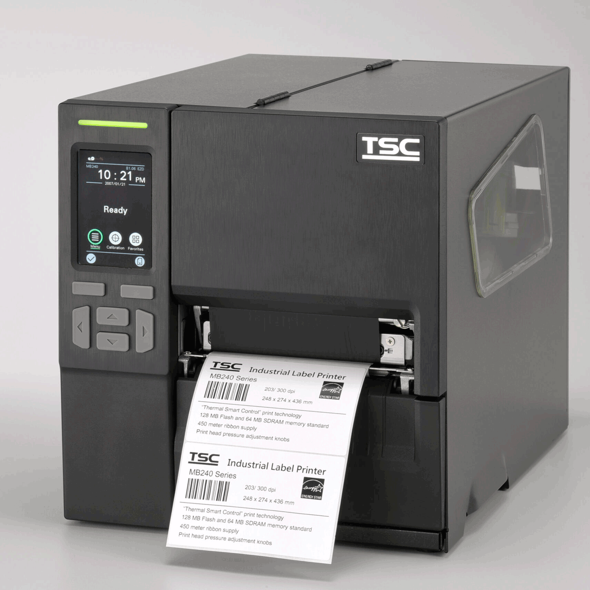 מדפסת מדבקות תעשייתית TSC MB240T עם מסך מגע צבעוני