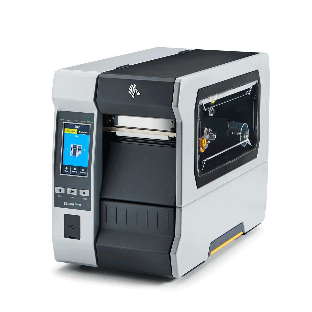 מדפסת מדבקות תעשייתית Zebra ZT610 – מדפסת ברקוד מקצועית להדפסת מדבקות וברקודים