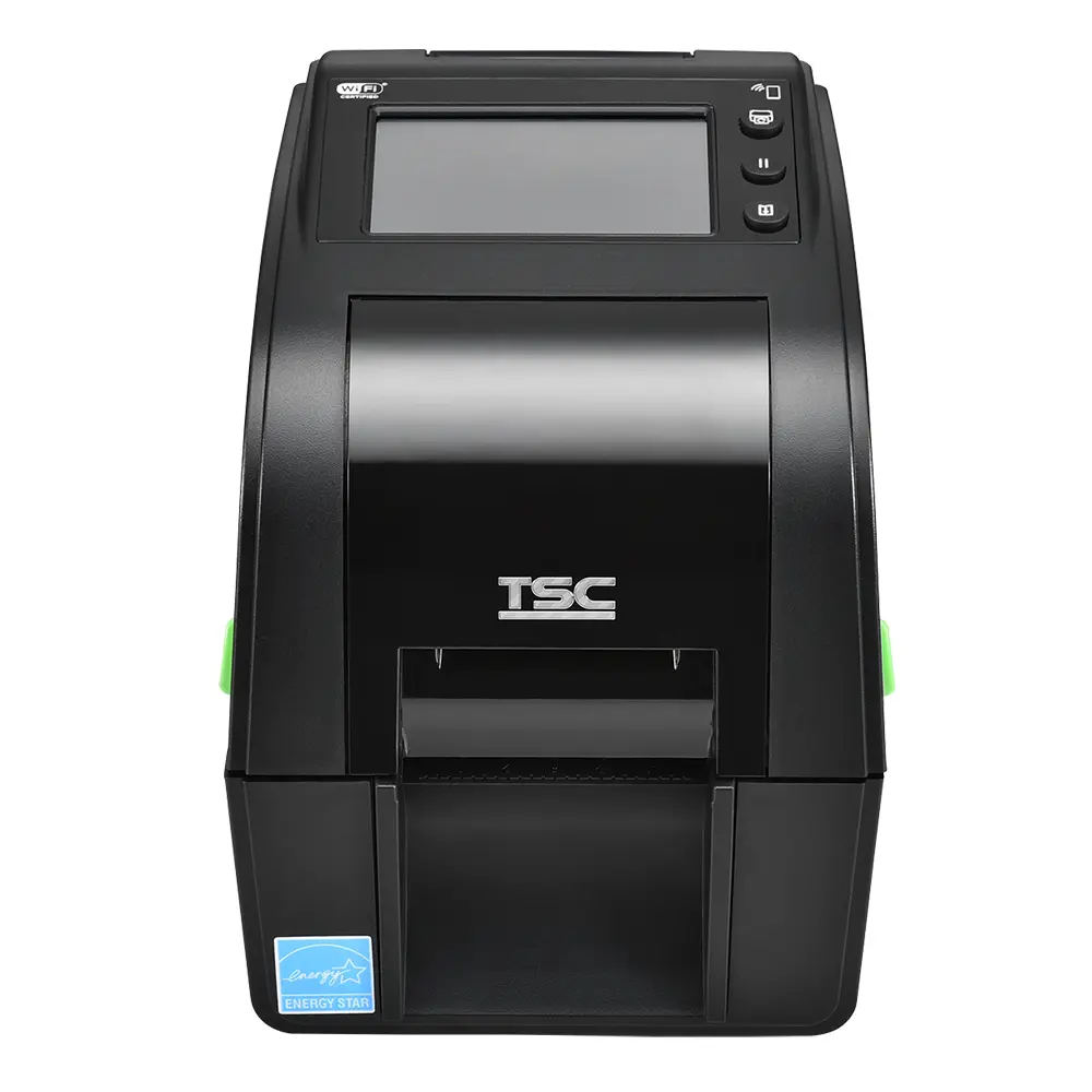 מדפסת מדבקות TSC TH220T מבט חזית עם מסך