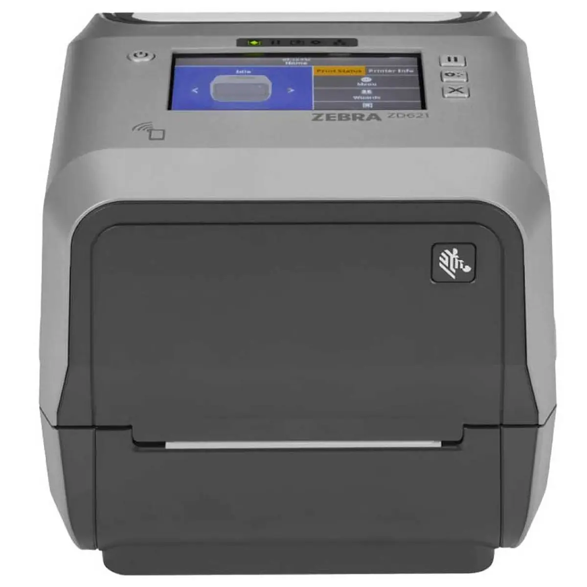 מדפסת מדבקות Zebra ZD621T מבט קדמי